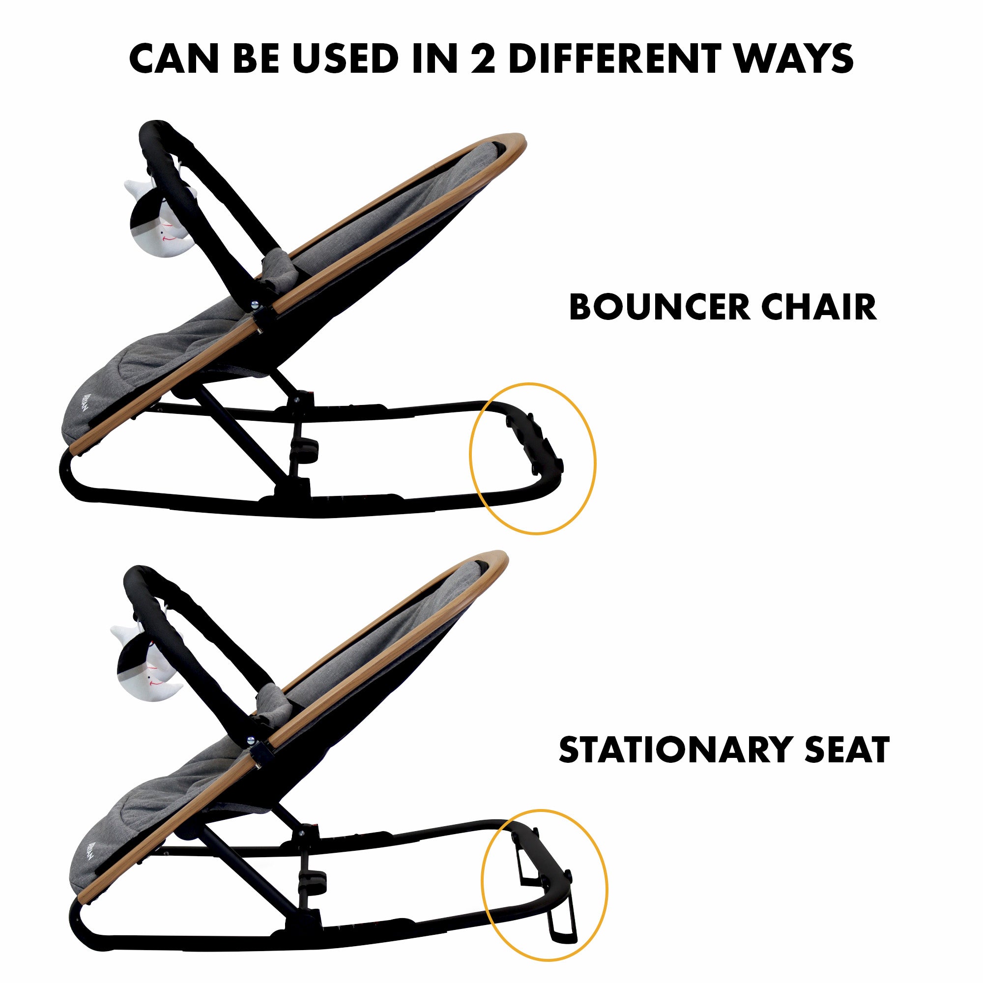 Rocker Bouncer สีเทา